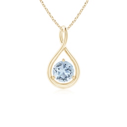 Fashion Yellow Gold Aquamarine Necklaces & Pendants