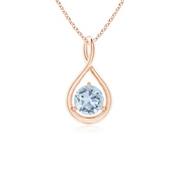 Fashion Rose Gold Aquamarine Necklaces & Pendants