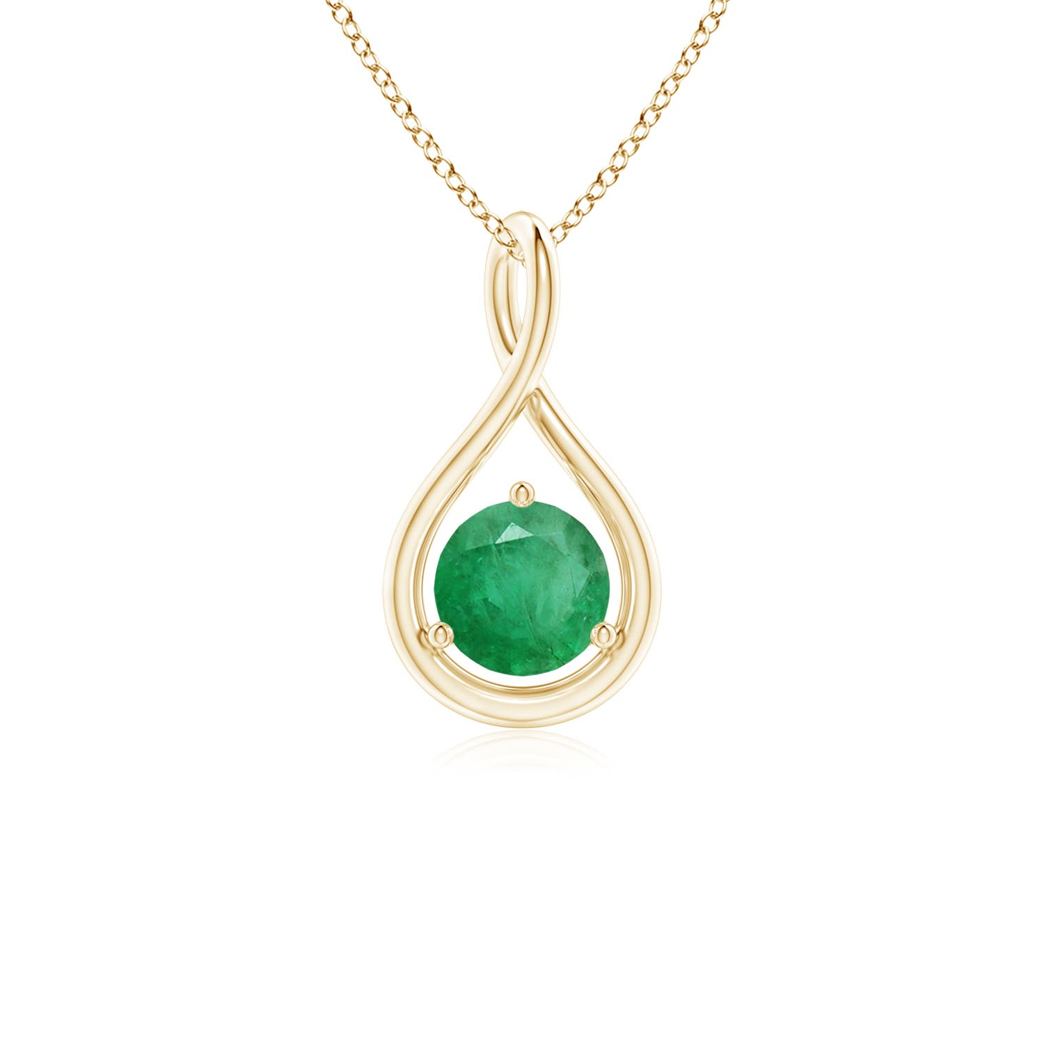 A - Emerald / 0.45 CT / 14 KT Yellow Gold