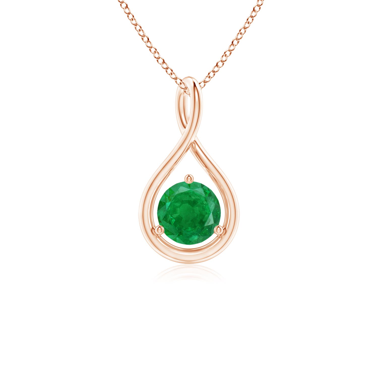 AA - Emerald / 0.45 CT / 14 KT Rose Gold