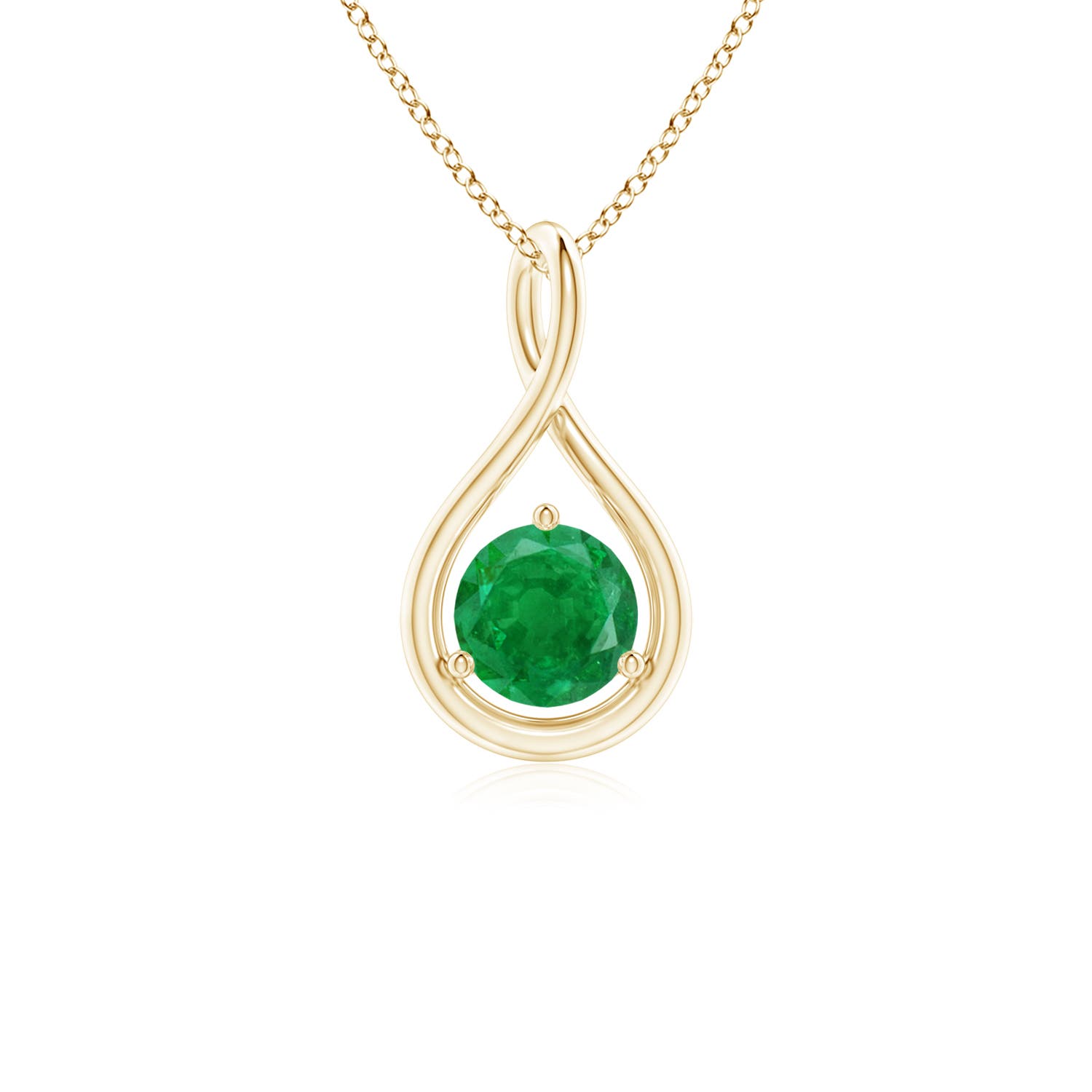 AA - Emerald / 0.45 CT / 14 KT Yellow Gold