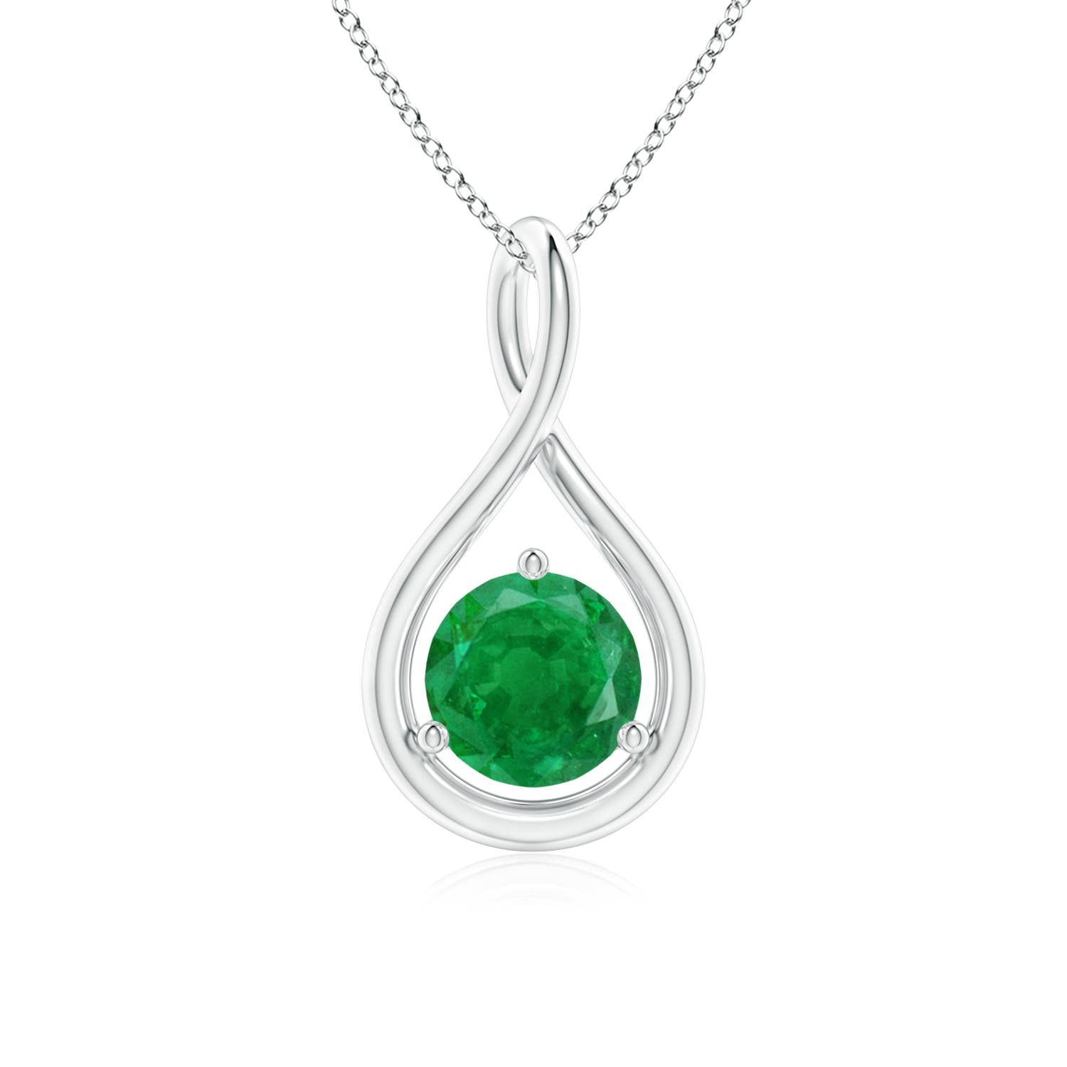 AA - Emerald / 0.75 CT / 14 KT White Gold