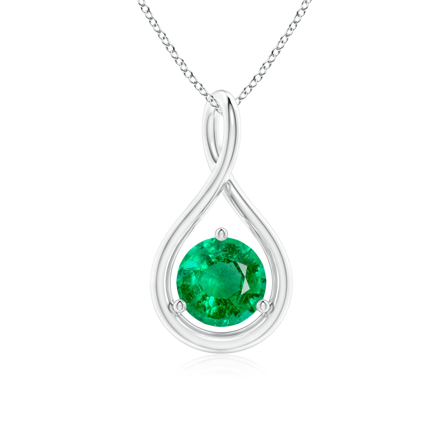 AAA - Emerald / 0.75 CT / 14 KT White Gold