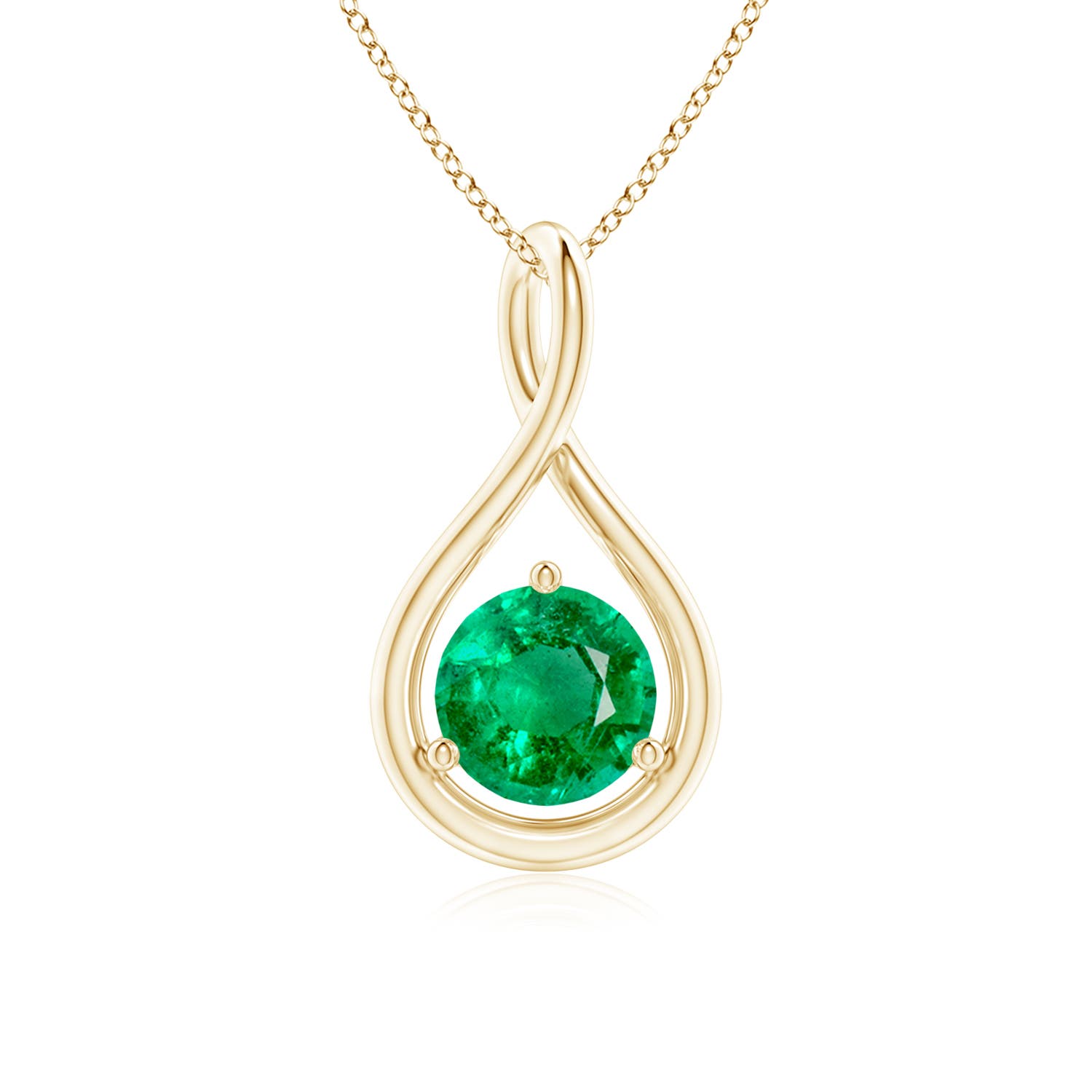 AAA - Emerald / 0.75 CT / 14 KT Yellow Gold