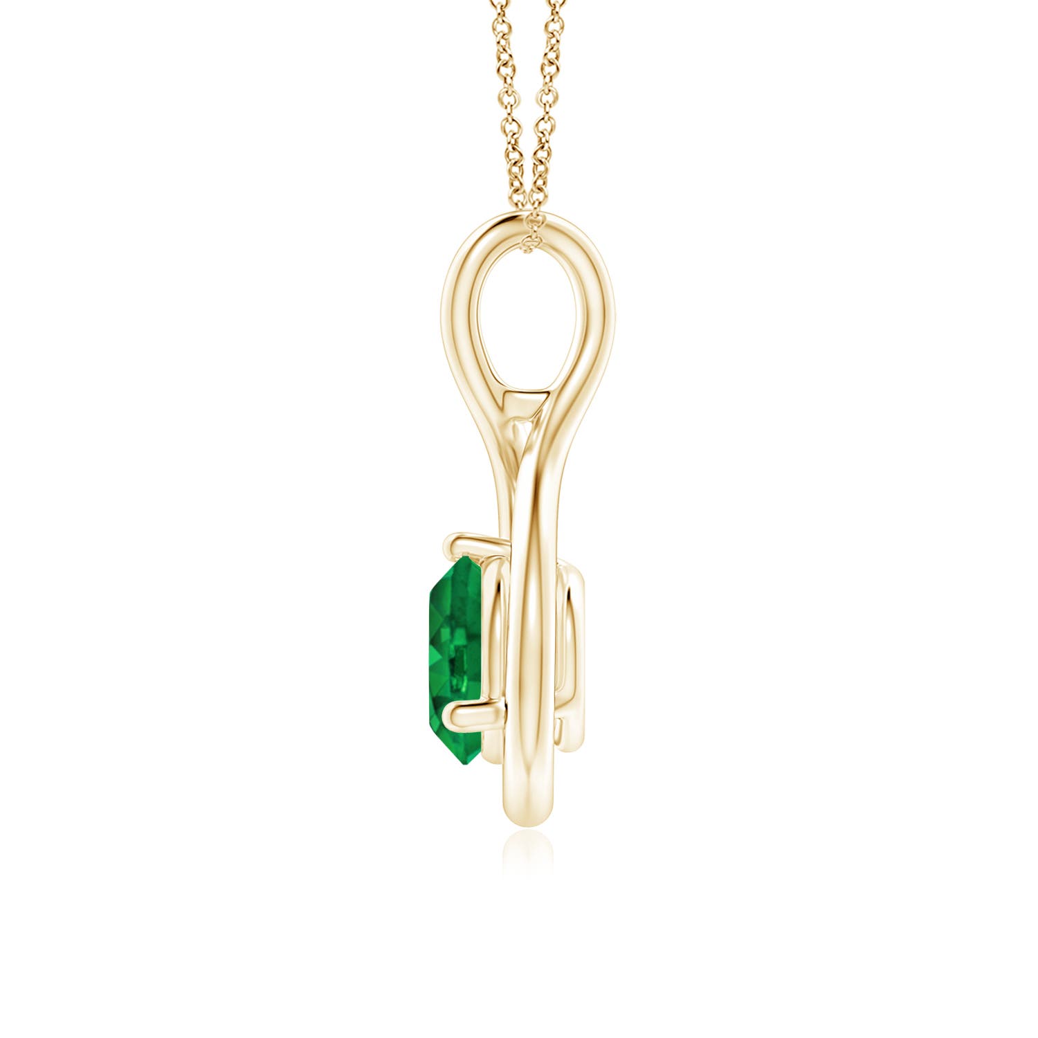 AAA - Emerald / 0.75 CT / 14 KT Yellow Gold