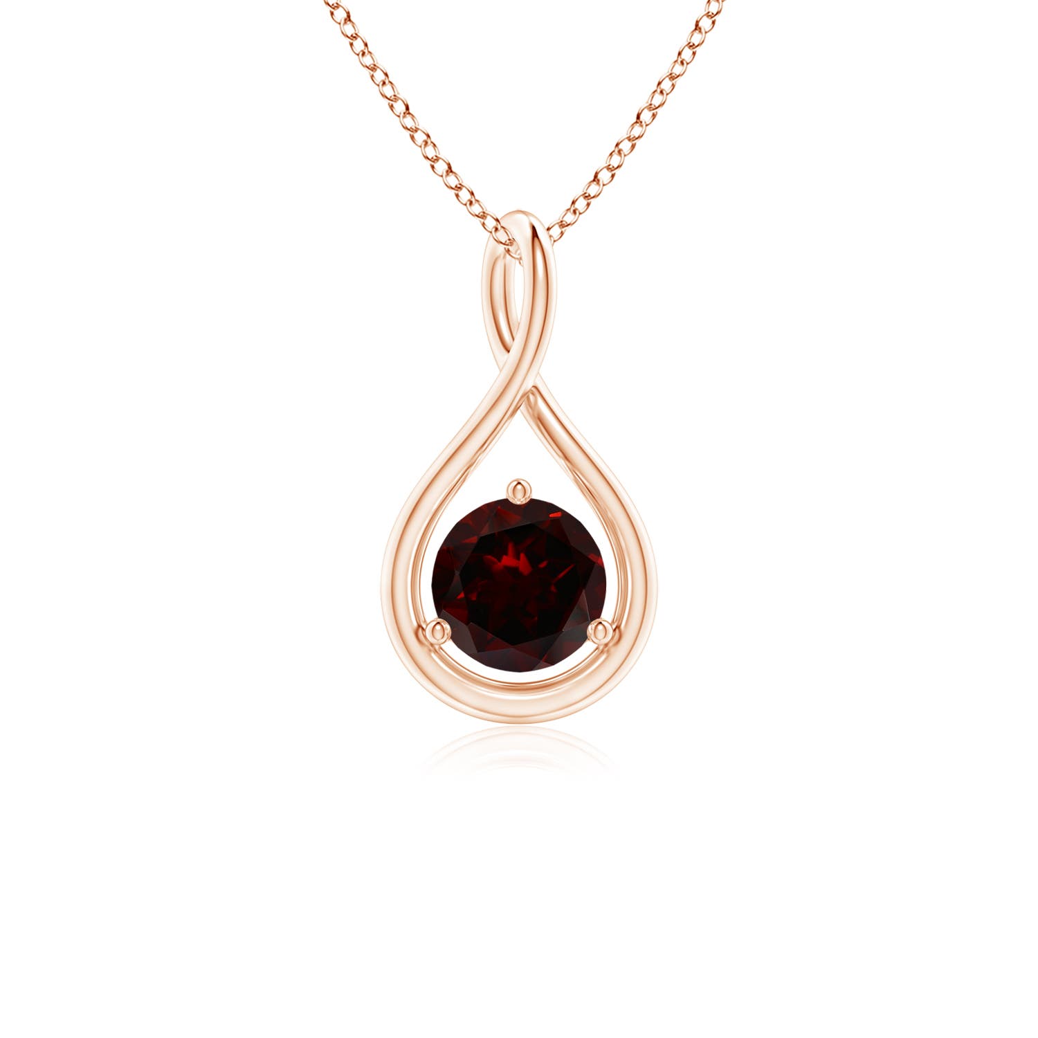 Image Representation of the Rose Gold Garnet Necklaces & Pendants