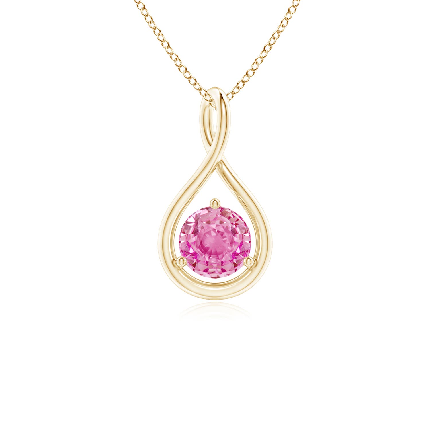 AA - Pink Sapphire / 0.6 CT / 14 KT Yellow Gold