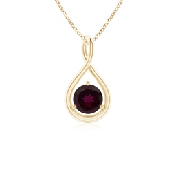 Solitaire Yellow Gold Rhodolite Garnet Jewelry