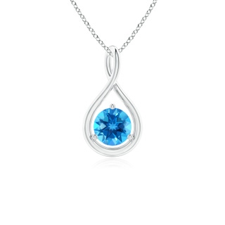 Round AAAA Swiss Blue Topaz