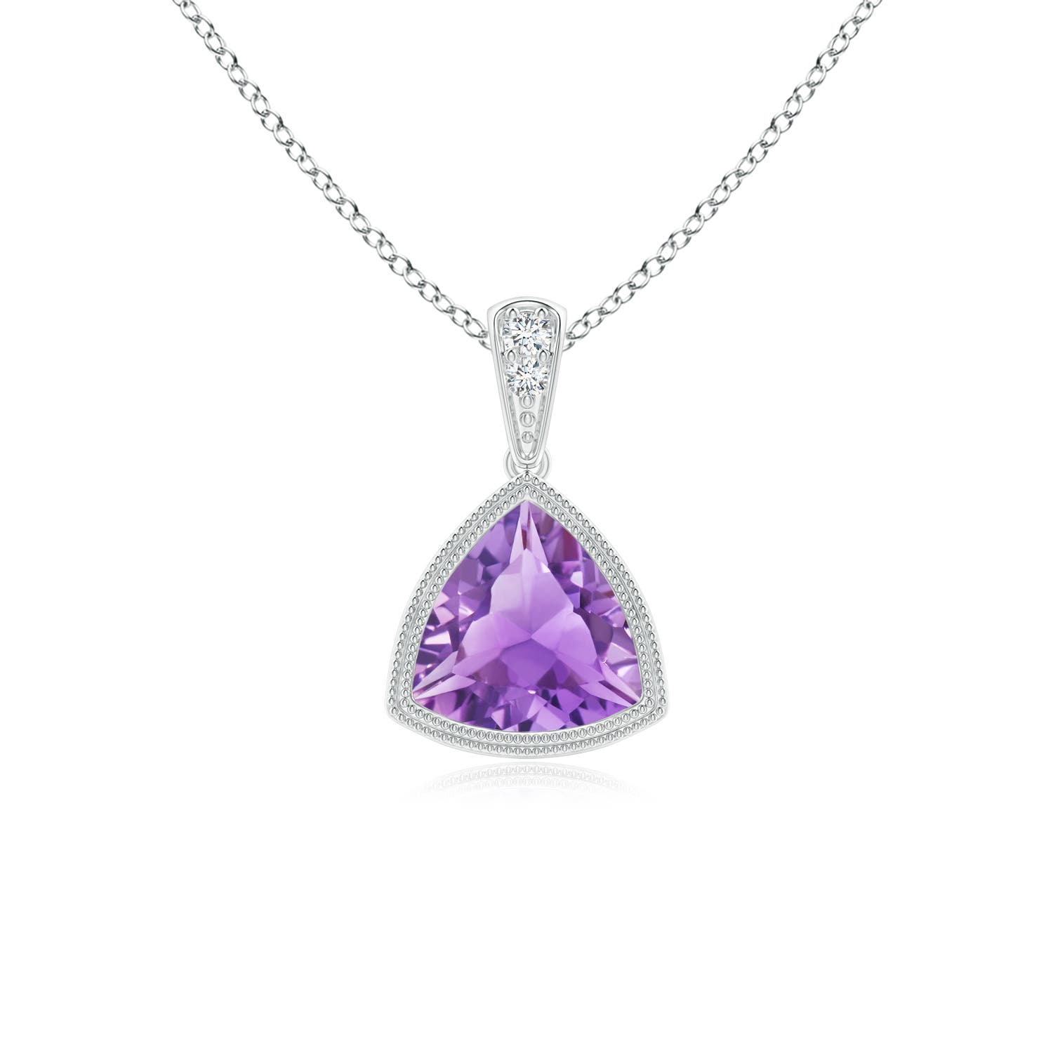 A - Amethyst / 0.71 CT / 14 KT White Gold