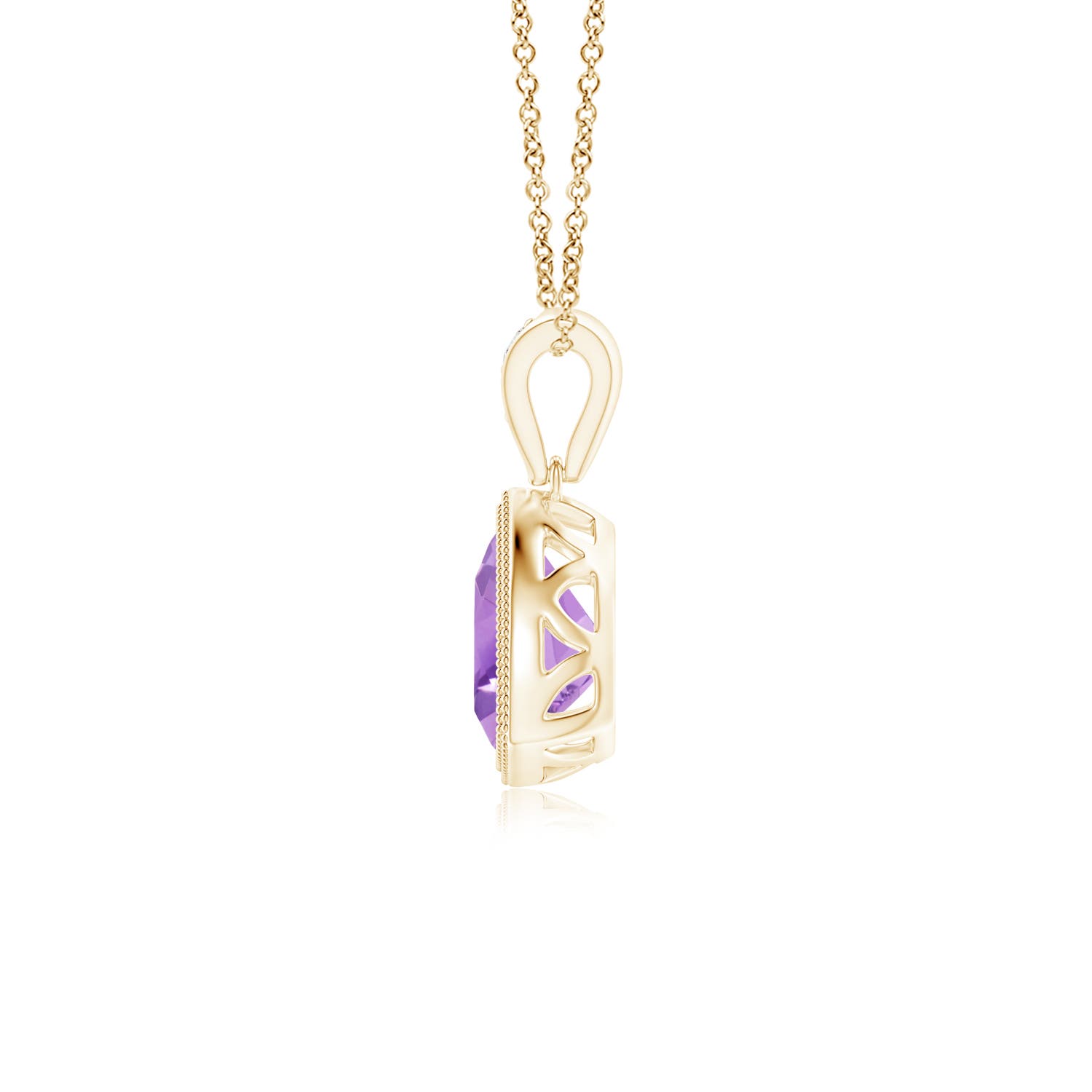 A - Amethyst / 0.71 CT / 14 KT Yellow Gold