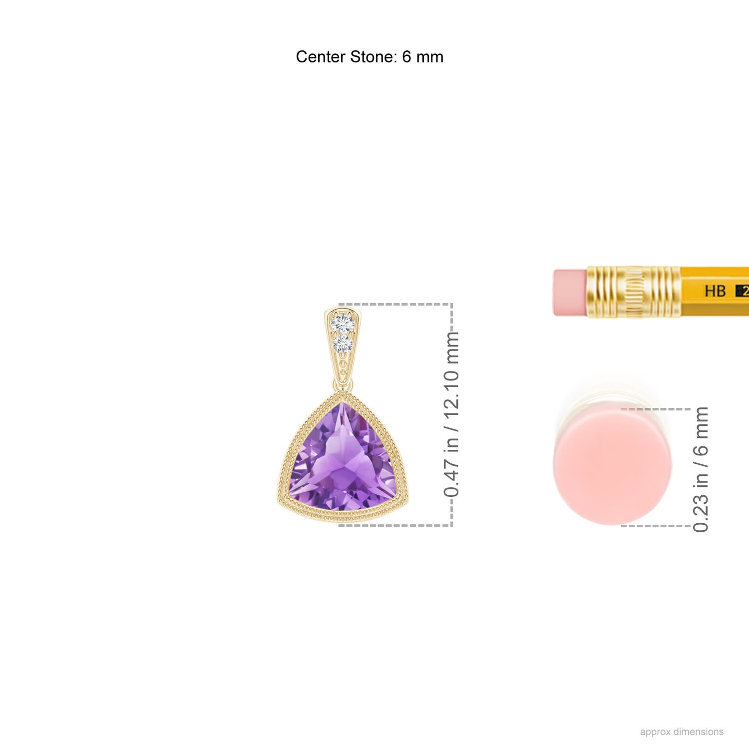 A - Amethyst / 0.71 CT / 14 KT Yellow Gold