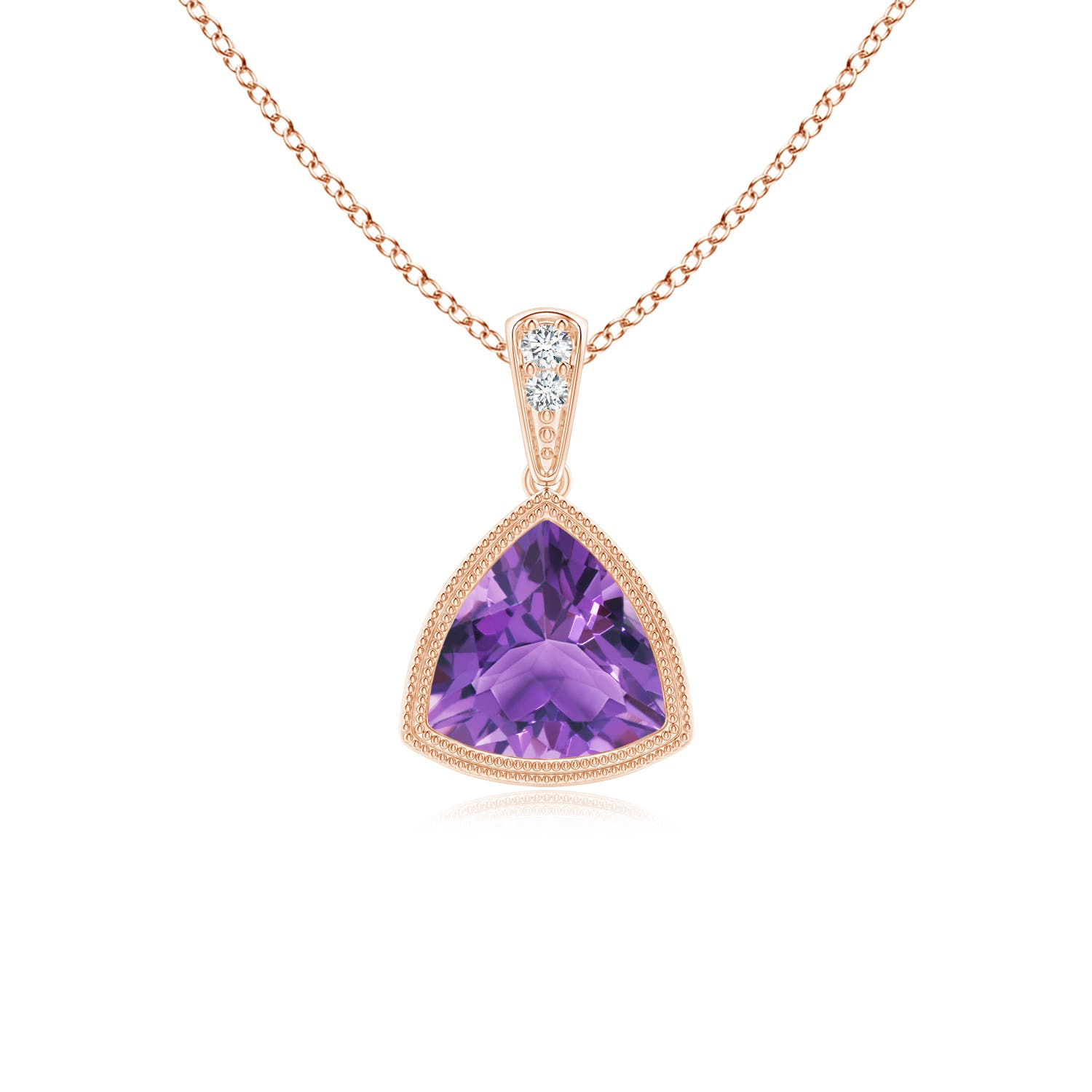 AA - Amethyst / 0.71 CT / 14 KT Rose Gold