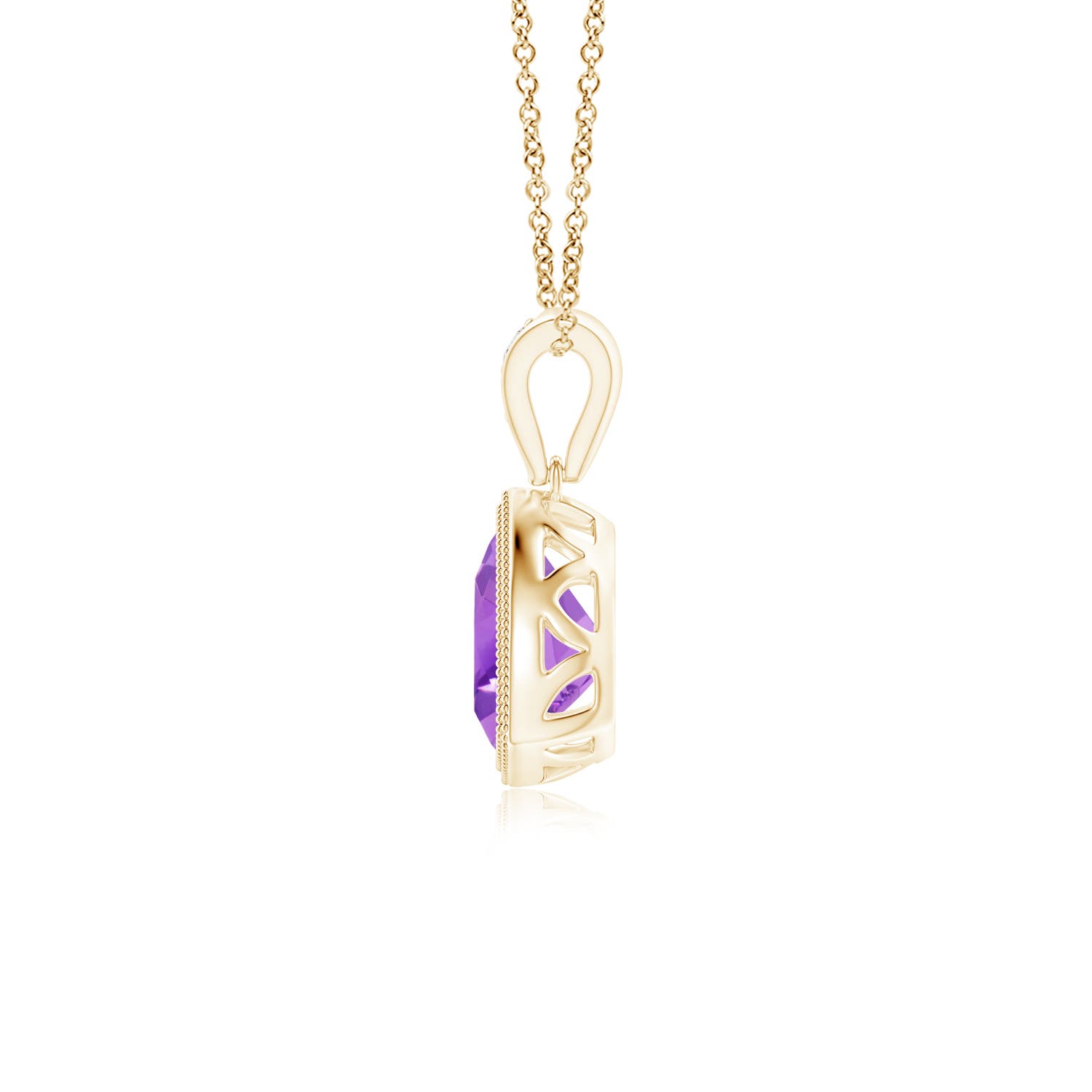 AA - Amethyst / 0.71 CT / 14 KT Yellow Gold