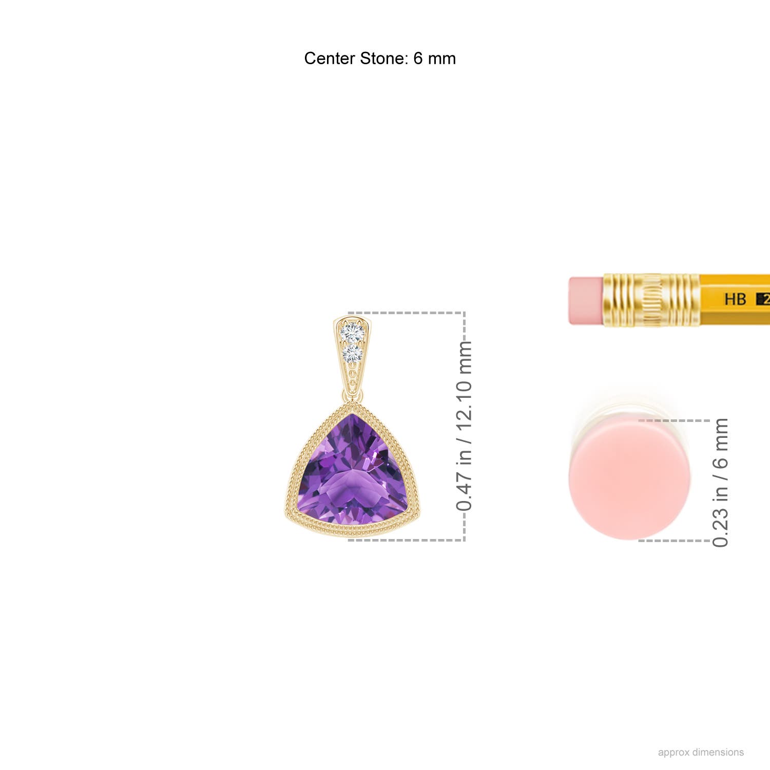 AA - Amethyst / 0.71 CT / 14 KT Yellow Gold