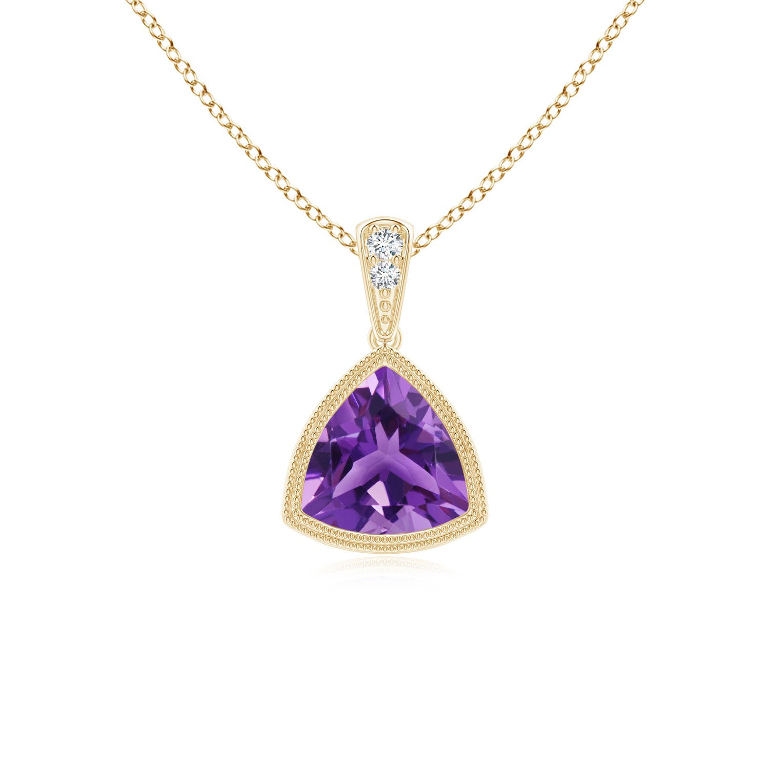 AAA - Amethyst / 0.71 CT / 14 KT Yellow Gold