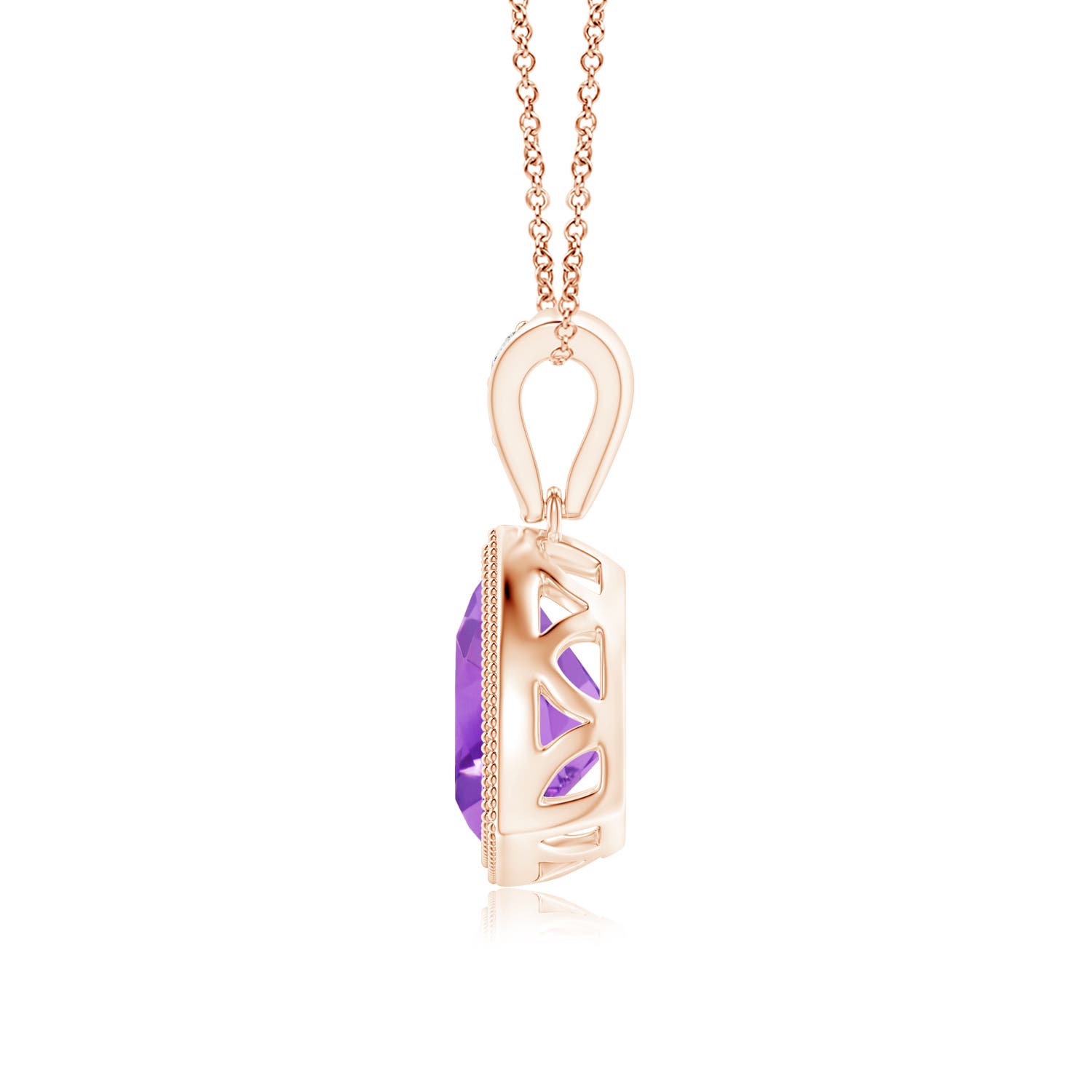 AA - Amethyst / 1.12 CT / 14 KT Rose Gold