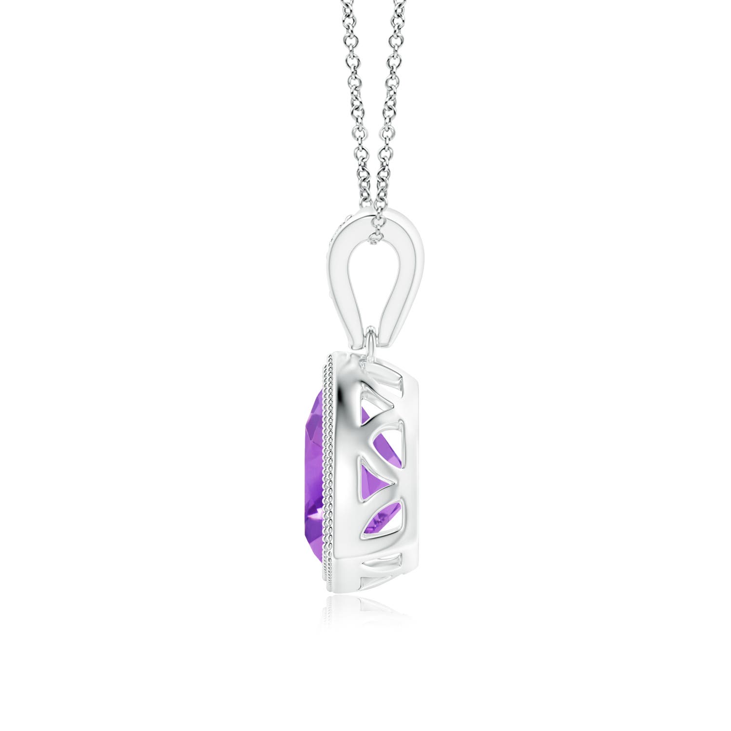 AA - Amethyst / 1.12 CT / 14 KT White Gold