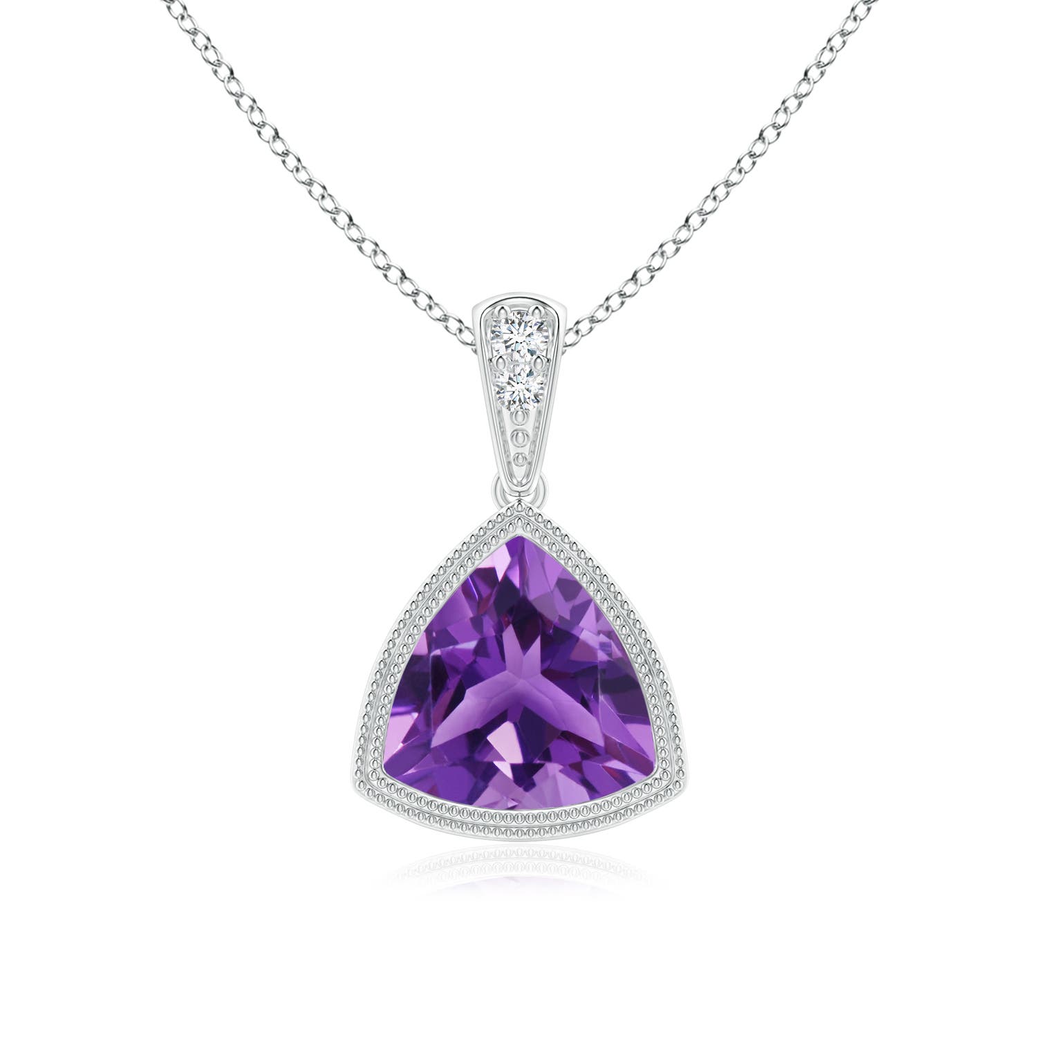 AAA - Amethyst / 1.12 CT / 14 KT White Gold