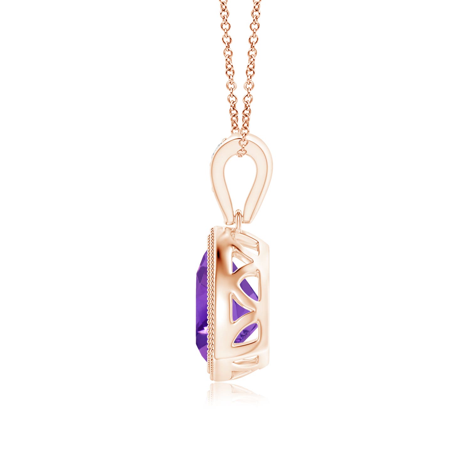 AAAA - Amethyst / 1.12 CT / 14 KT Rose Gold