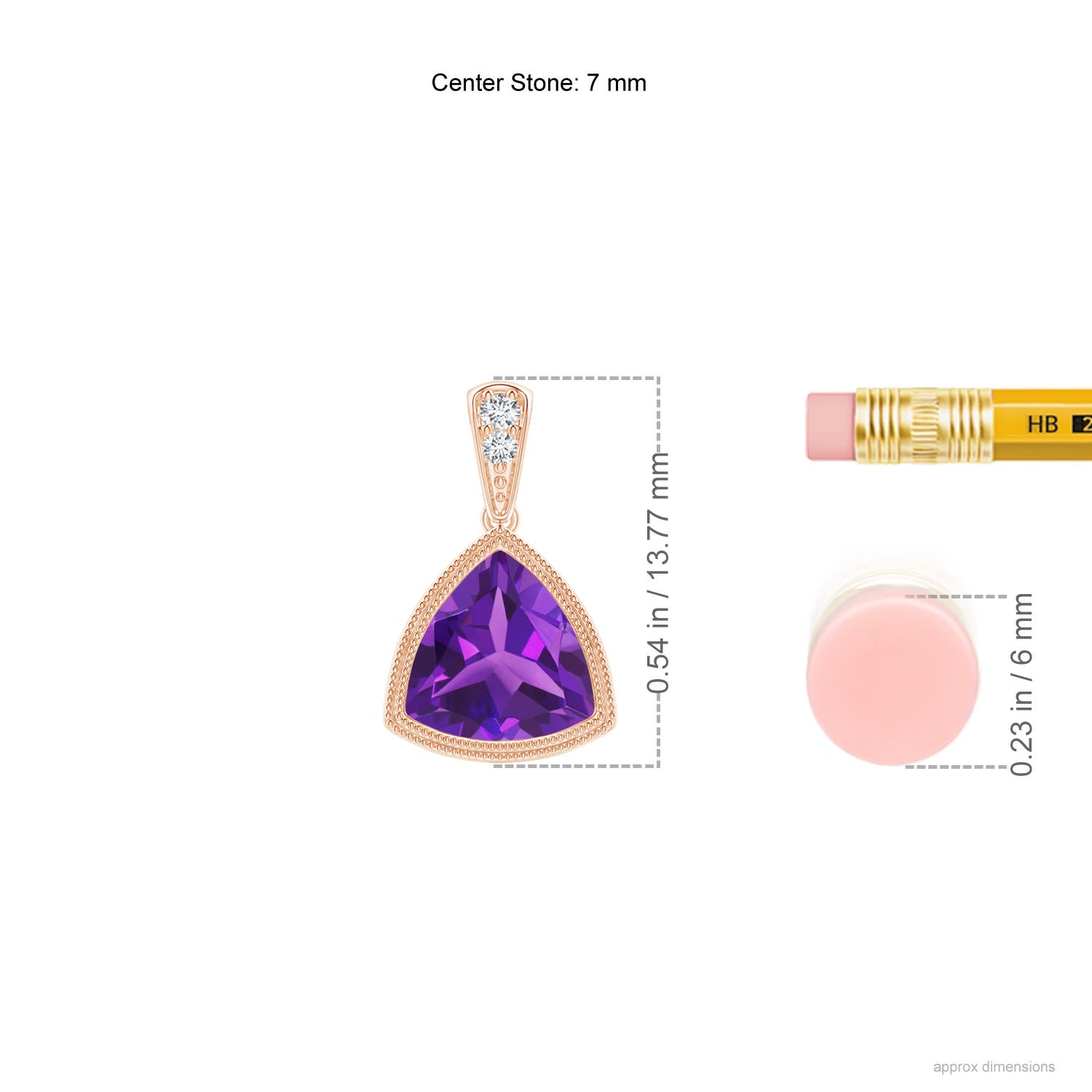 AAAA - Amethyst / 1.12 CT / 14 KT Rose Gold