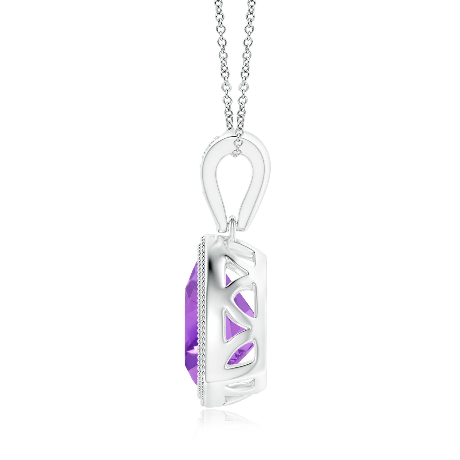 AA - Amethyst / 1.62 CT / 14 KT White Gold