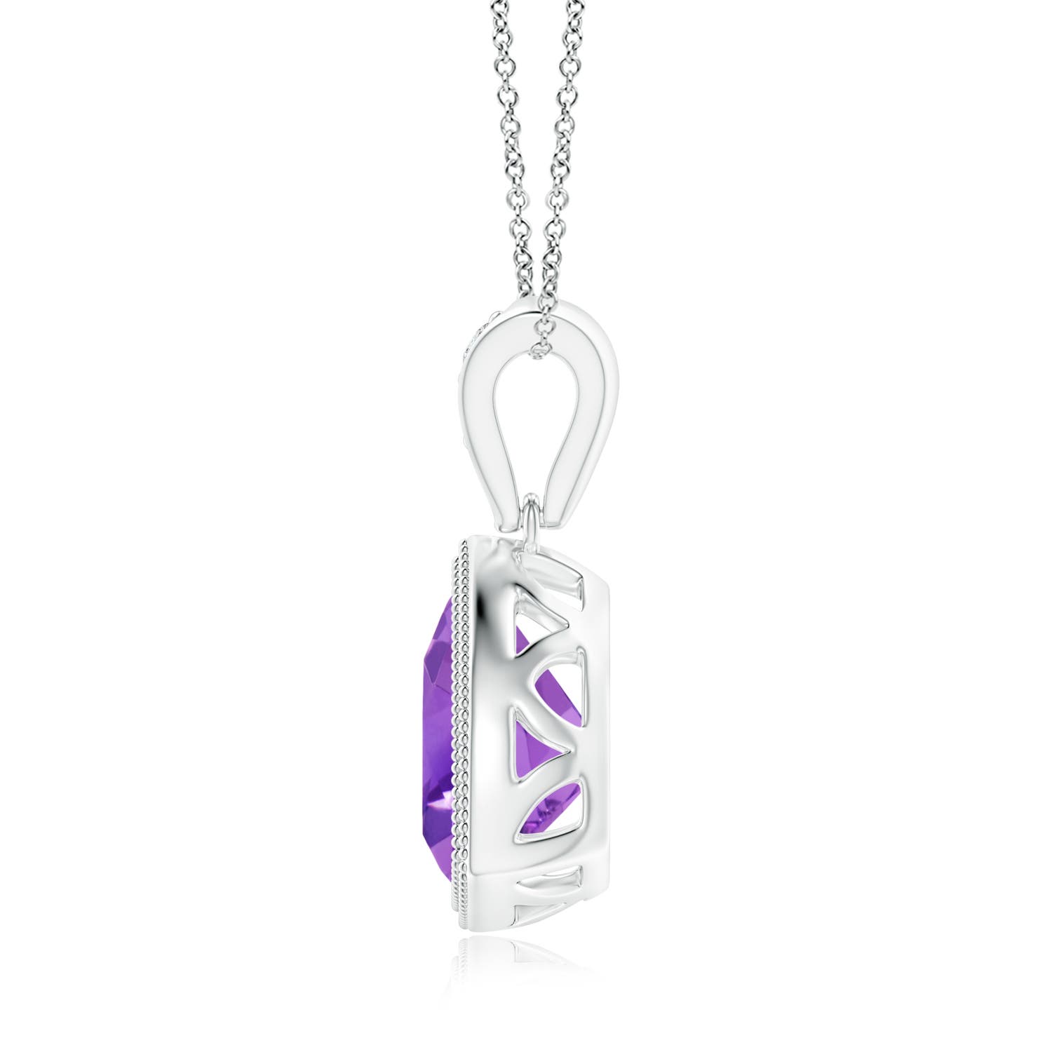 AAA - Amethyst / 1.62 CT / 14 KT White Gold