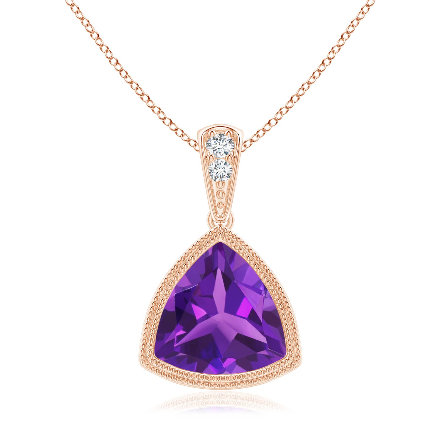 AAAA - Amethyst / 1.62 CT / 14 KT Rose Gold