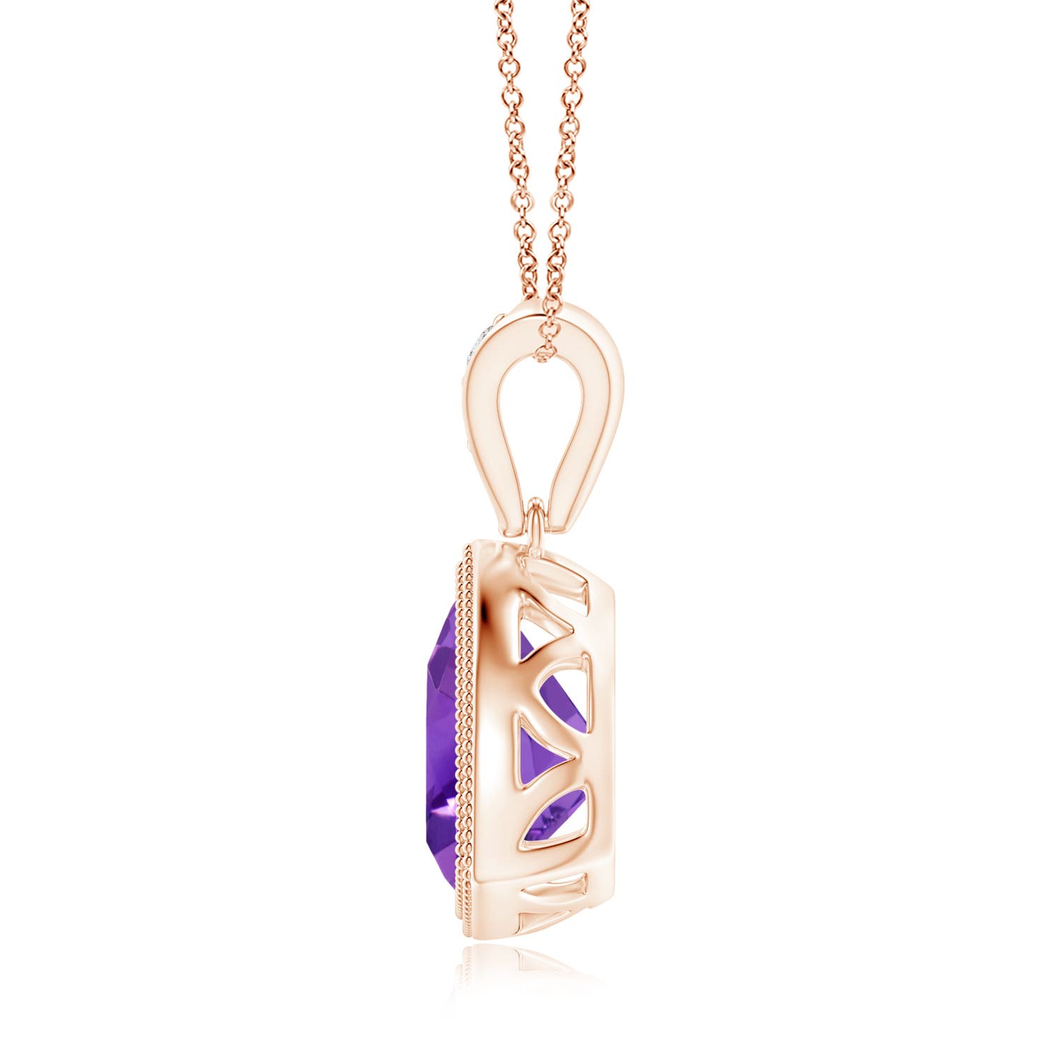 AAAA - Amethyst / 1.62 CT / 14 KT Rose Gold