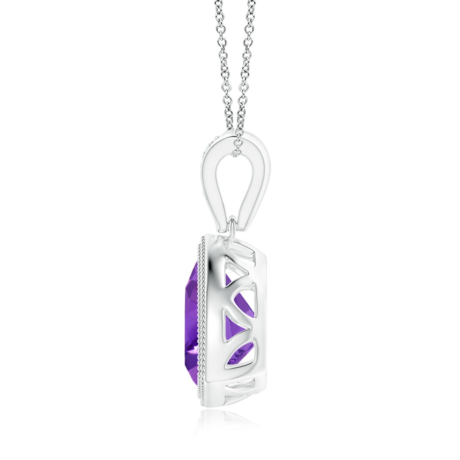 AAAA - Amethyst / 1.62 CT / 14 KT White Gold