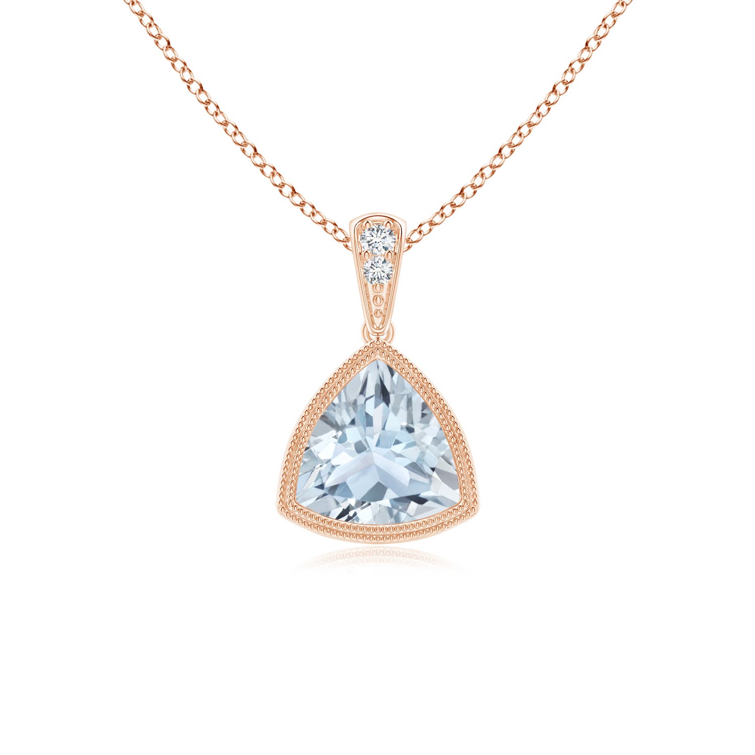 A - Aquamarine / 0.61 CT / 14 KT Rose Gold