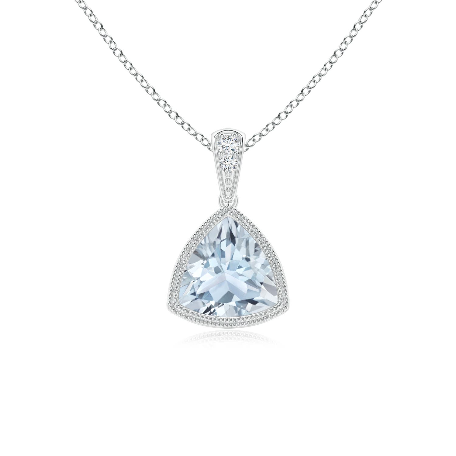 A - Aquamarine / 0.61 CT / 14 KT White Gold