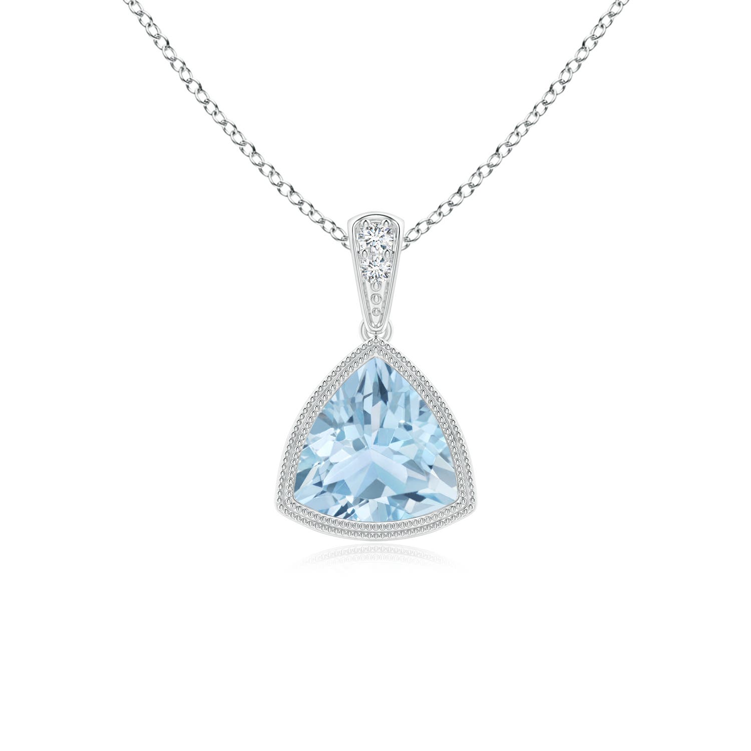 AA - Aquamarine / 0.61 CT / 14 KT White Gold