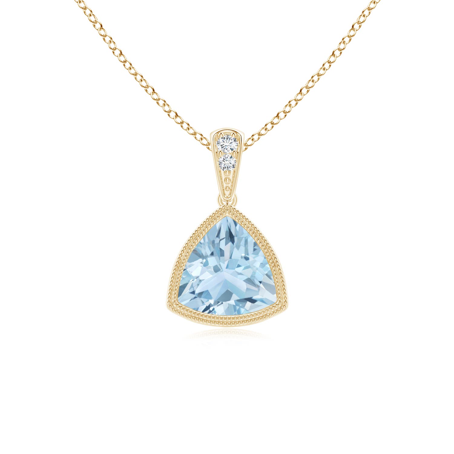 AA - Aquamarine / 0.61 CT / 14 KT Yellow Gold