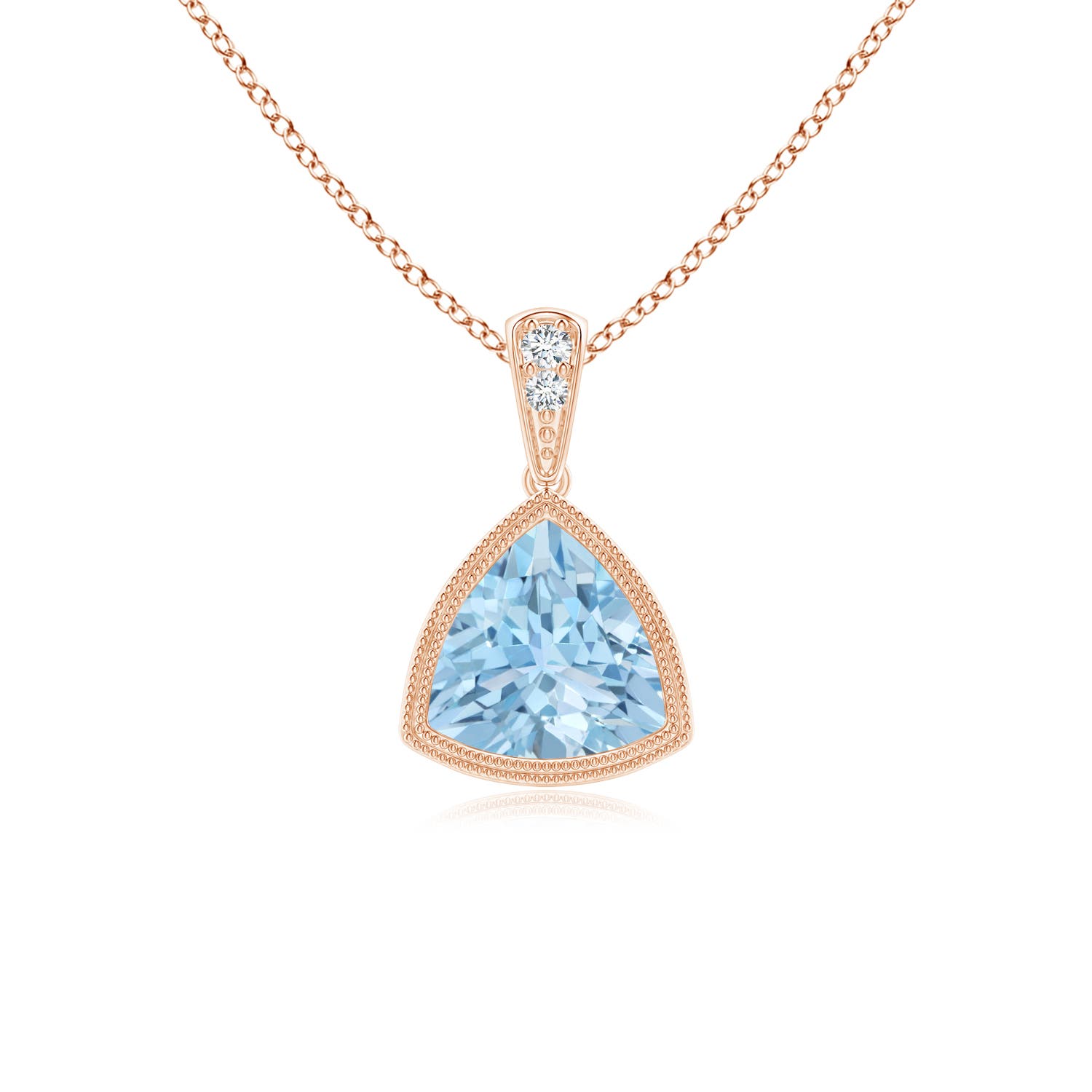 AAA - Aquamarine / 0.61 CT / 14 KT Rose Gold