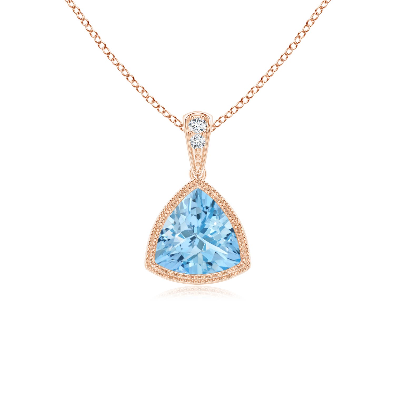 AAAA - Aquamarine / 0.61 CT / 14 KT Rose Gold