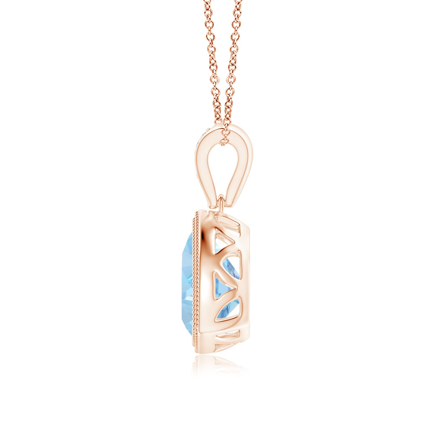 AAA - Aquamarine / 1.02 CT / 14 KT Rose Gold