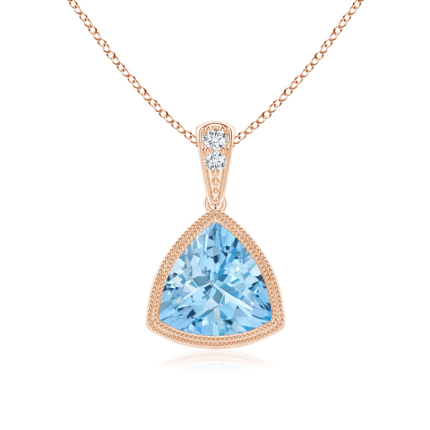 AAAA - Aquamarine / 1.02 CT / 14 KT Rose Gold