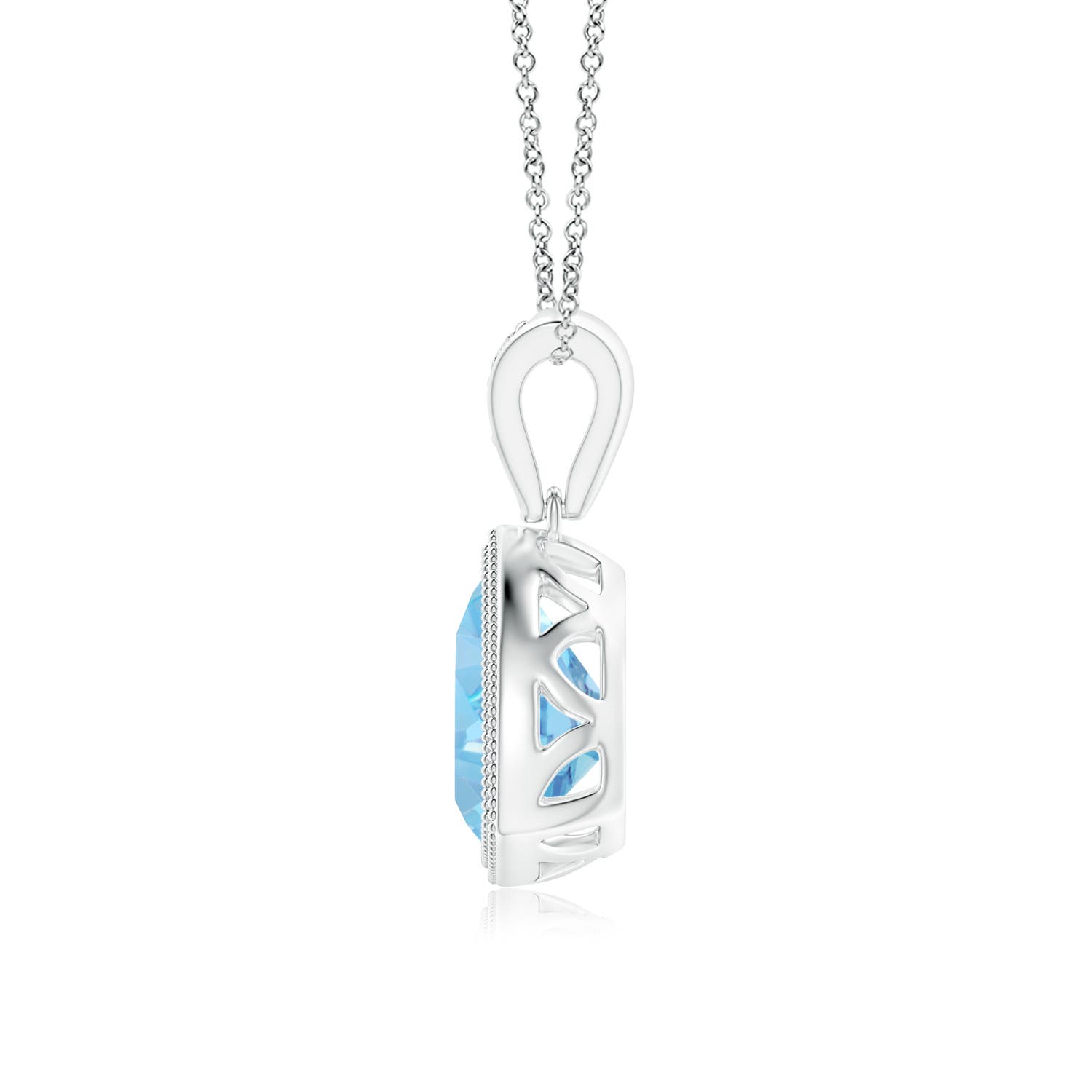 AAAA - Aquamarine / 1.02 CT / 14 KT White Gold