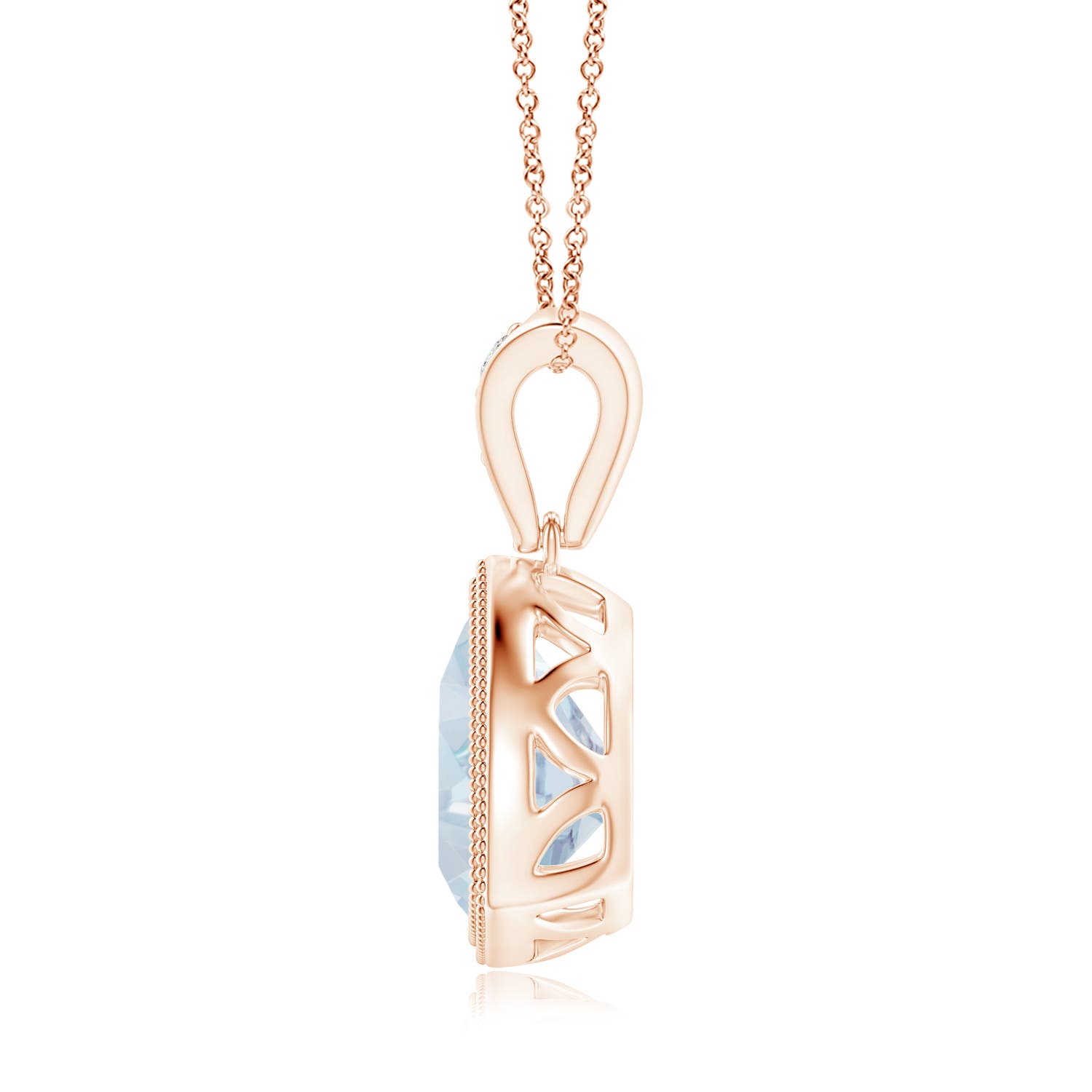 A - Aquamarine / 1.42 CT / 14 KT Rose Gold