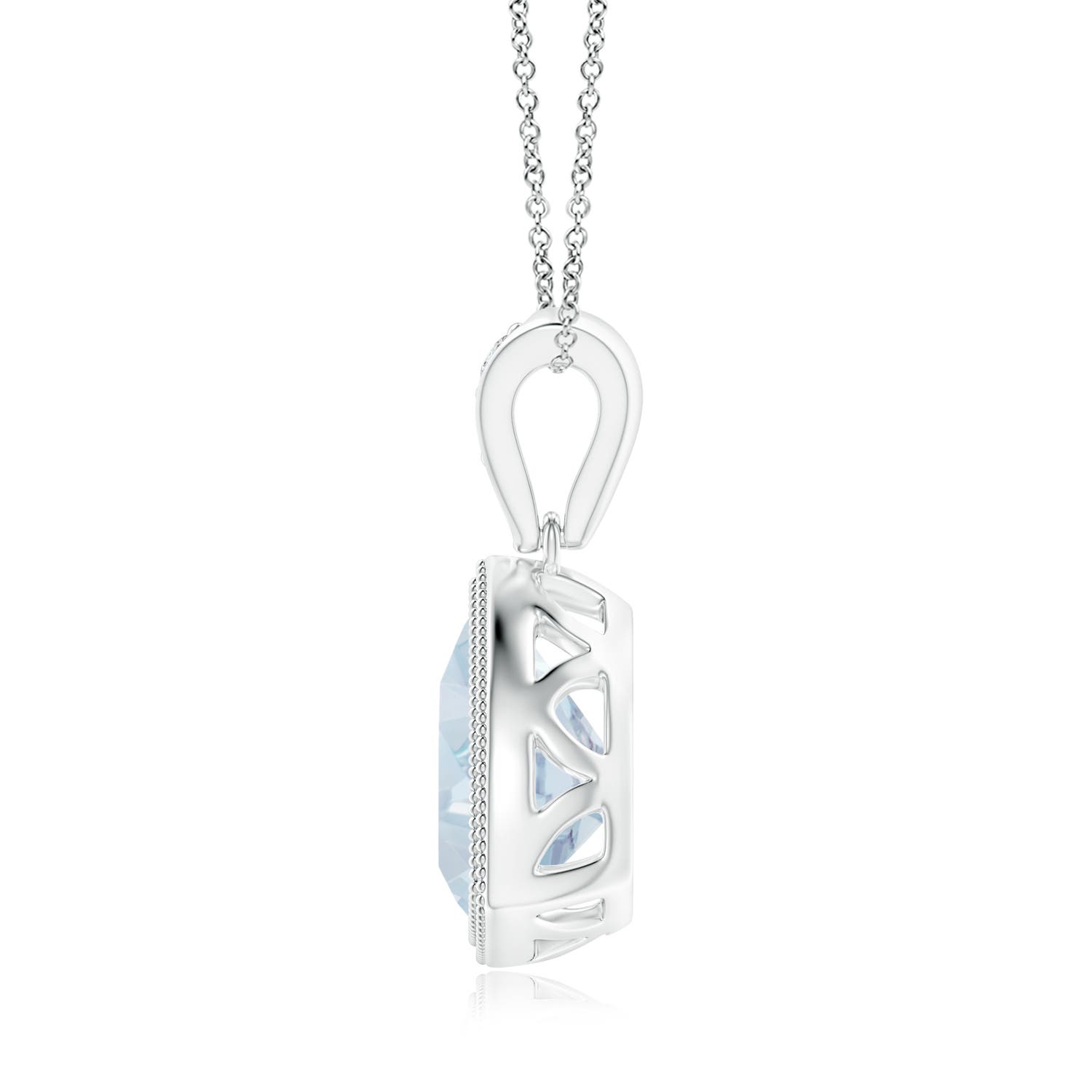 A - Aquamarine / 1.42 CT / 14 KT White Gold