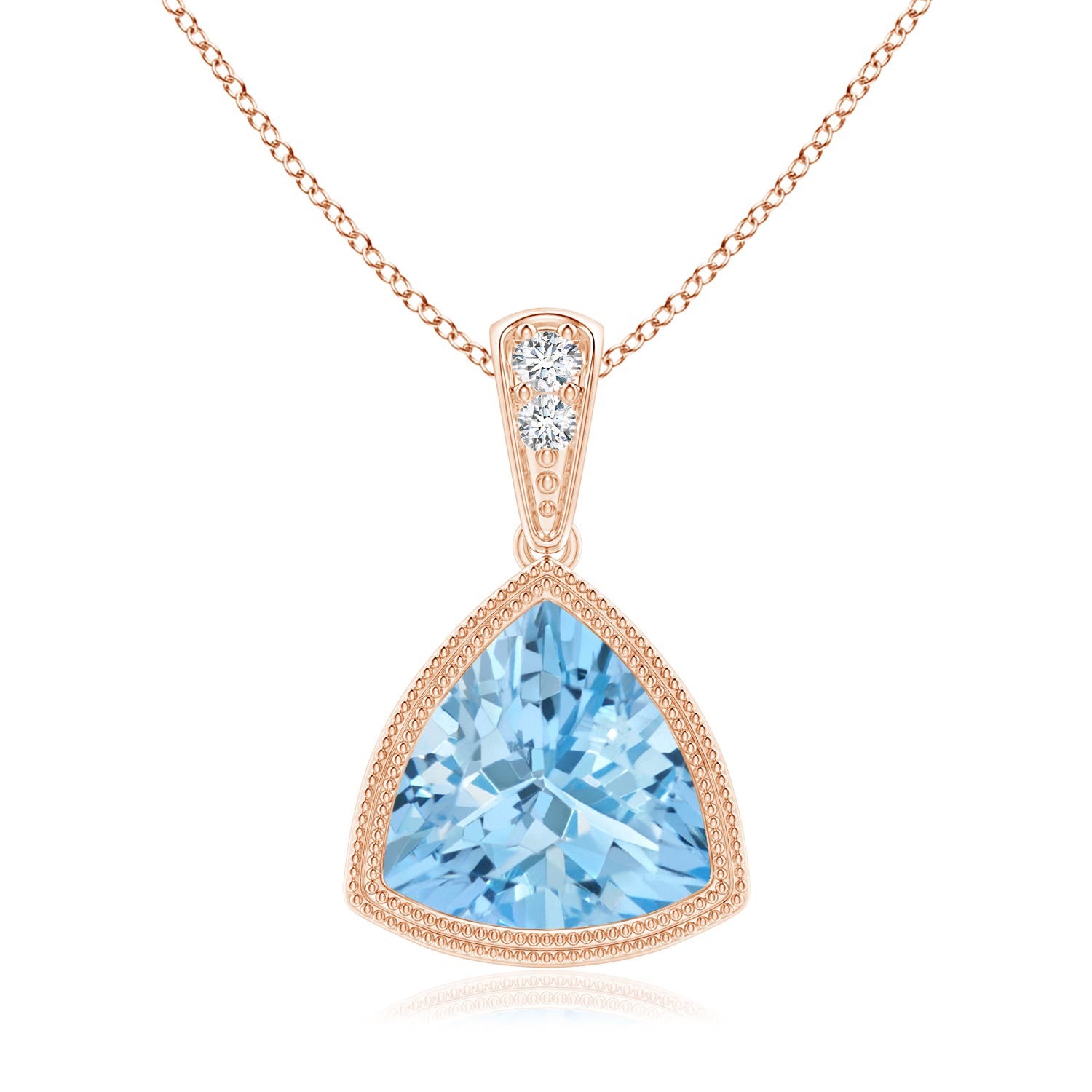 AAAA - Aquamarine / 1.42 CT / 14 KT Rose Gold