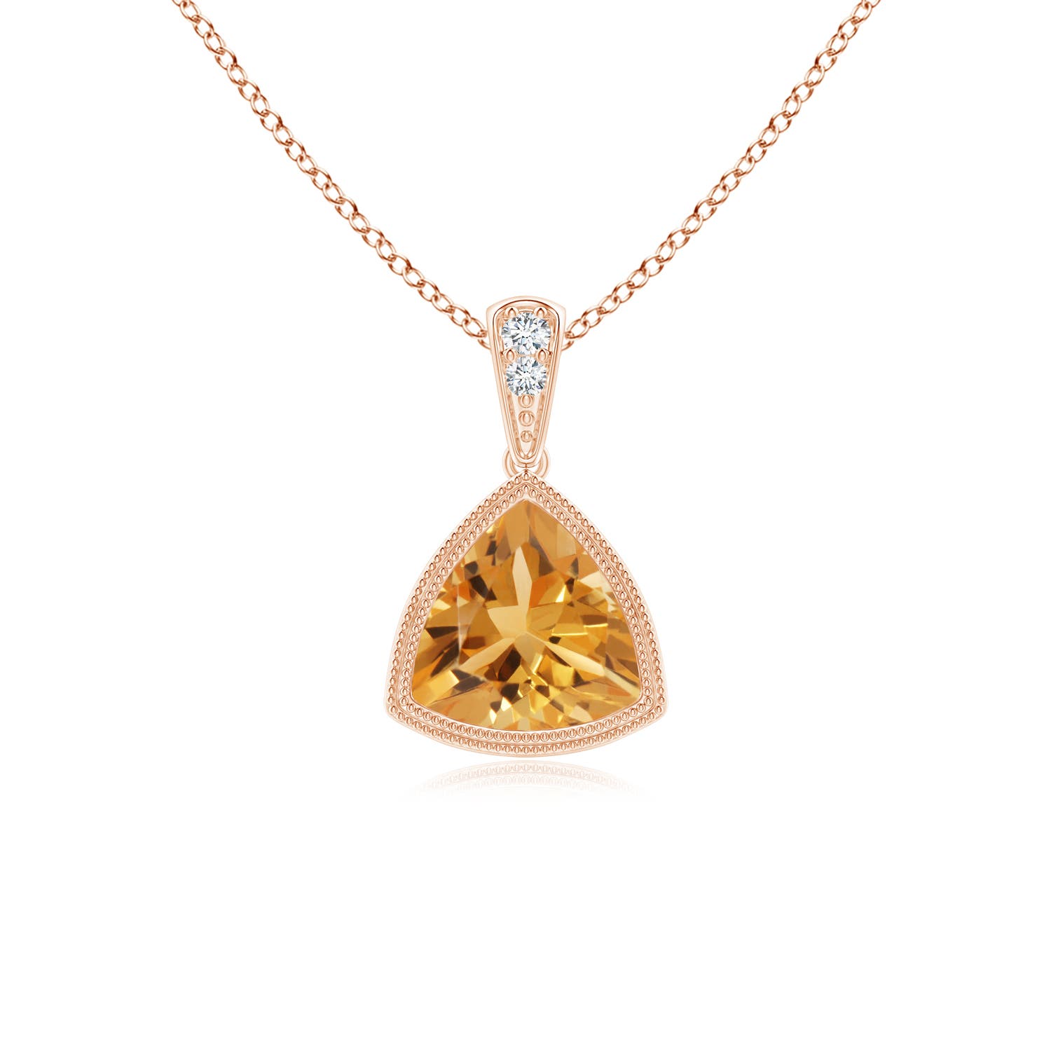 A - Citrine / 0.61 CT / 14 KT Rose Gold