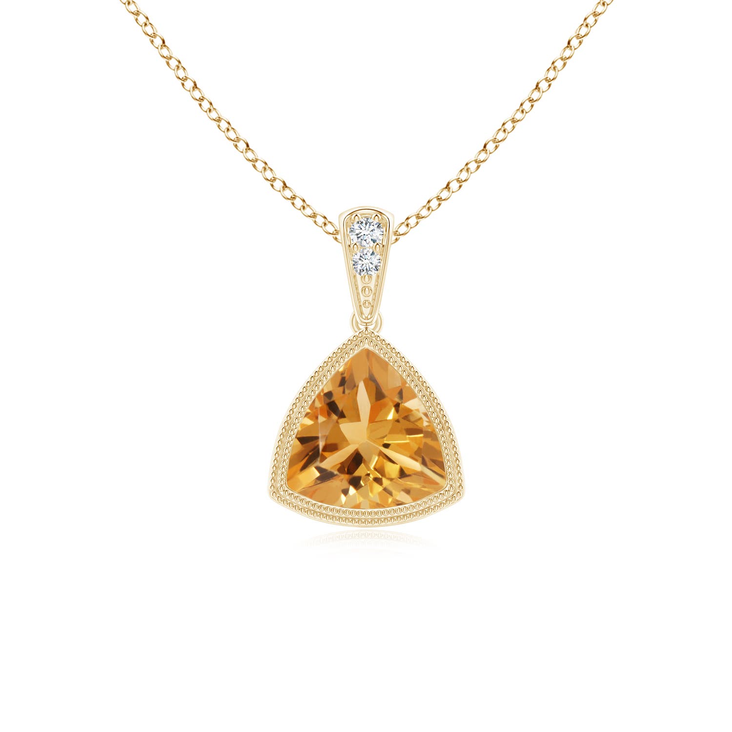 A - Citrine / 0.61 CT / 14 KT Yellow Gold