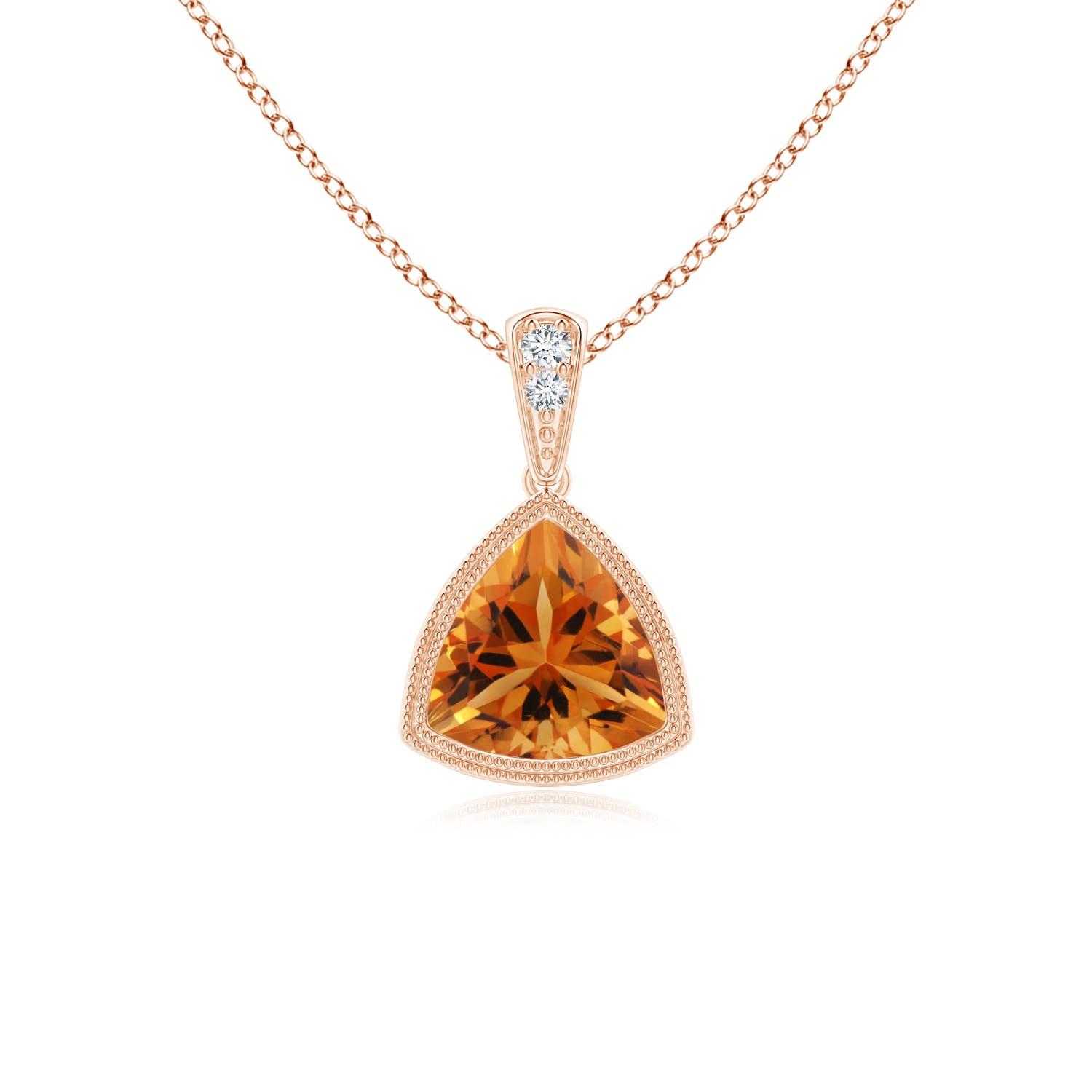 AAA - Citrine / 0.61 CT / 14 KT Rose Gold