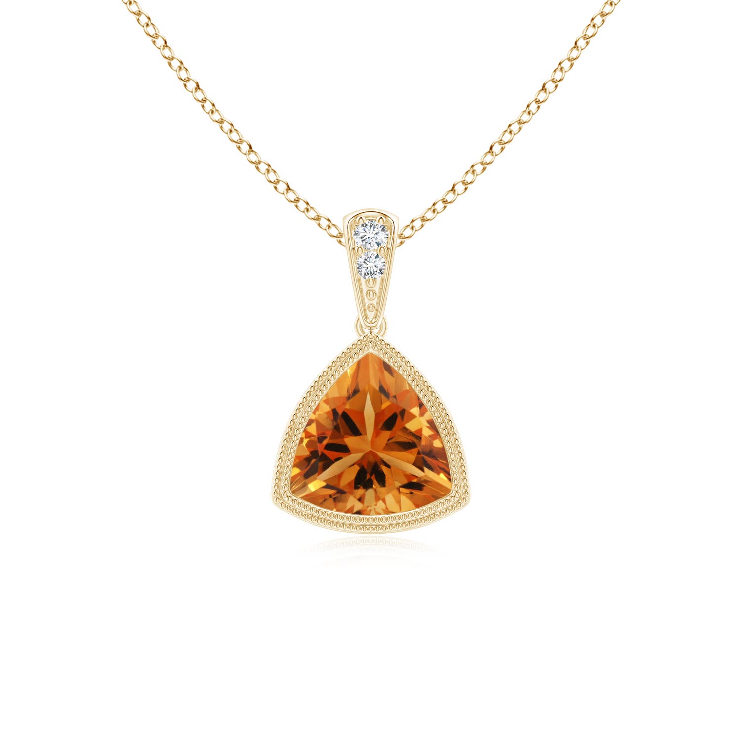 AAA - Citrine / 0.61 CT / 14 KT Yellow Gold