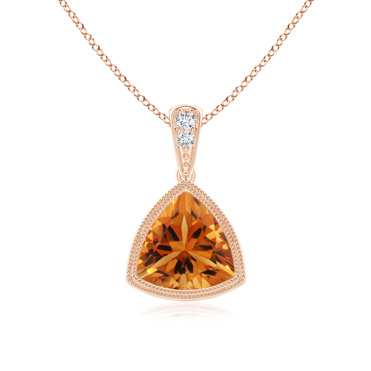 AAA - Citrine / 0.94 CT / 14 KT Rose Gold