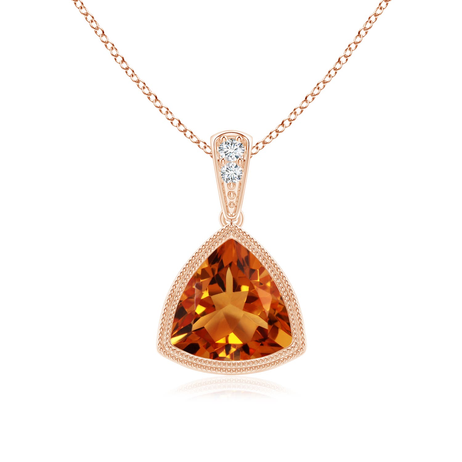 AAAA - Citrine / 0.94 CT / 14 KT Rose Gold