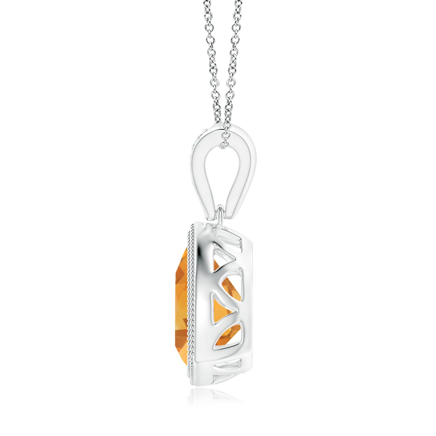 A - Citrine / 1.42 CT / 14 KT White Gold