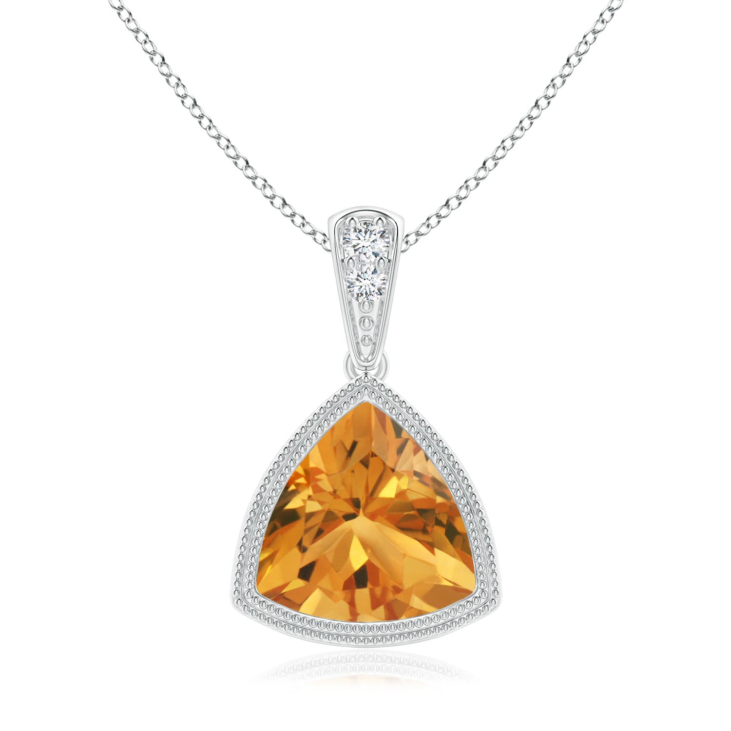 AA - Citrine / 1.42 CT / 14 KT White Gold